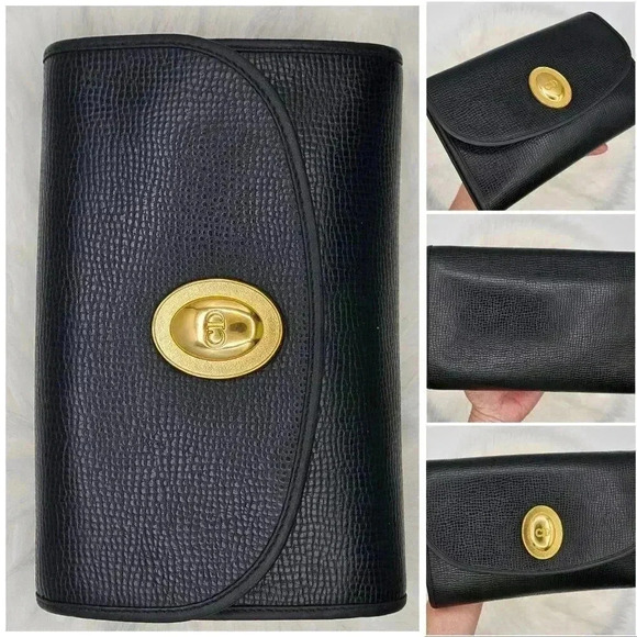 Dior Black Grained  Leather Clutch - Picture 13 of 16